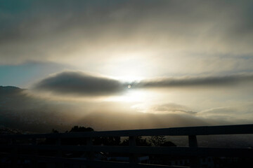 sunrise in the clouds