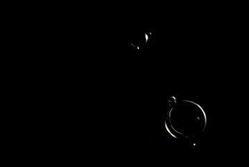 oil bubbles on black