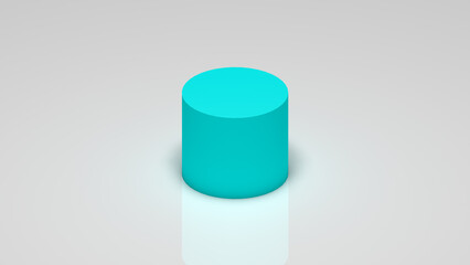 3d rendering, a birch cylinder on a white background