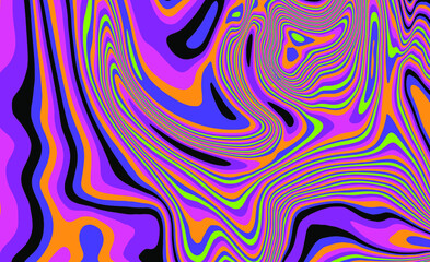 Fototapeta na wymiar Abstract geometric background with op-art psychedelic pattern of lines.