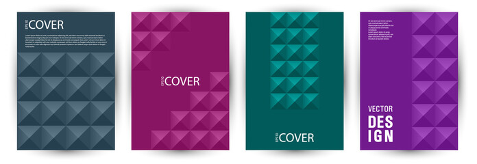 Business catalog cover layout bundle vector design. Memphis style vintage placard layout bundle