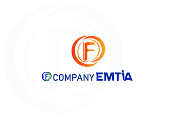 Finance investment web logo design consisting of f lettering and fragmentary circle shapes