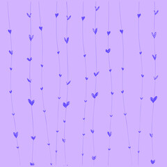vector purple love heart seamless pattern valentines day vector heart background 
