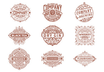Pack of 9 Logos and Badges