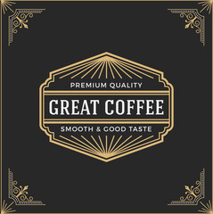 Classic vintage frame for labels, banner and other design. Suitable for whiskey, beer and premium product.