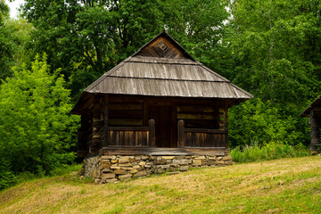 Wooden house in Alaska. Beautiful house
