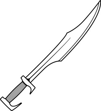 Isolated Spartan Sword, Isolated Greek Sword in Vector