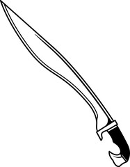 Isolated Spartan Sword, Isolated Greek Sword in Vector