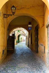 the historic center of Tuscania Italy