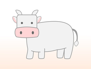 funny cow cartoon, cute animal background