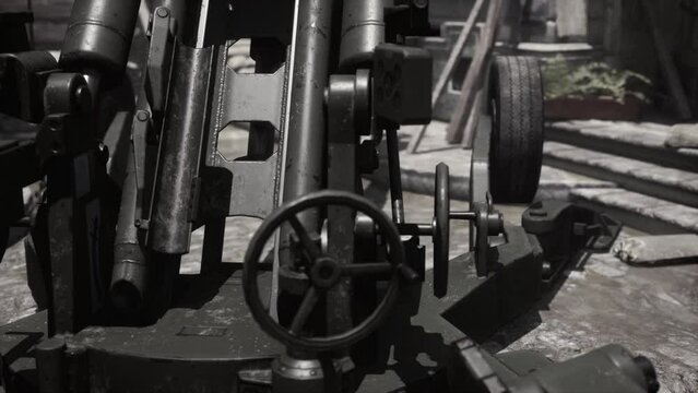 cannon gun in the city