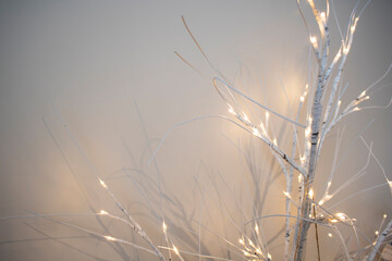 Pre Lit white Birch Tree LED Lighted Trees  Branches festive holidays chritmas