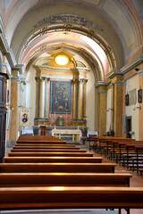 Fototapeta premium interior of the church of San Giovanni Decollato Tuscania Italy