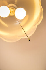 天井の照明器具から垂れ下がる点灯用の紐