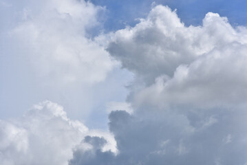 Beautiful sky. Cumulonimbus cloud and cirrus cloud