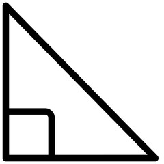 angle degree ninety pythagoras shape triangle triangular line icon - obrazy, fototapety, plakaty