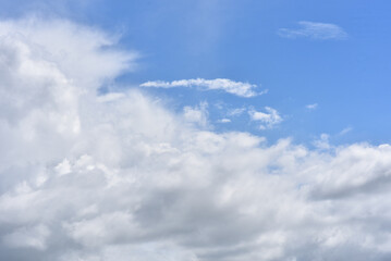 Obraz premium Beautiful sky. Cumulonimbus cloud and cirrus cloud