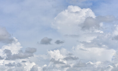 Beautiful sky. Cumulonimbus cloud and cirrus cloud