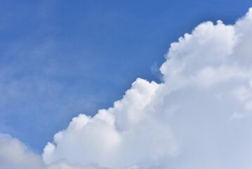 Beautiful sky. Cumulonimbus cloud and cirrus cloud