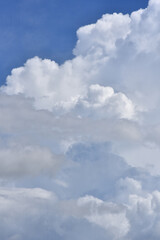 Beautiful sky. Cumulonimbus cloud and cirrus cloud