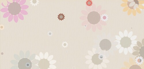 ひまわりの背景　シルバーカラフル