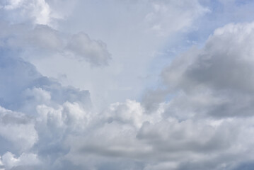 Fototapeta na wymiar Beautiful sky. Cumulonimbus cloud and cirrus cloud