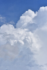 Beautiful sky. Cumulonimbus cloud and cirrus cloud