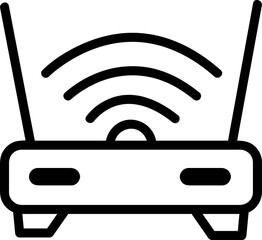 Wifi router line icon. Collection of vector symbol in trendy flat style on white background. Wifi router sings for design