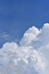 Beautiful sky. Cumulonimbus cloud and cirrus cloud