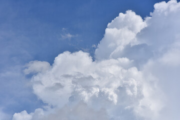 Naklejka na ściany i meble Beautiful sky. Cumulonimbus cloud and cirrus cloud