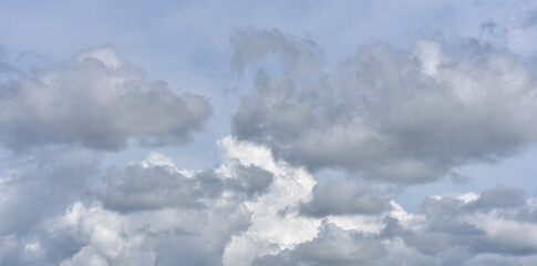 Beautiful sky. Cumulonimbus cloud and cirrus cloud