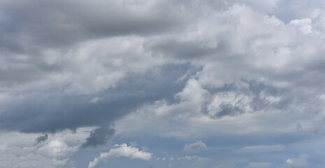 Beautiful sky. Cumulonimbus cloud and cirrus cloud
