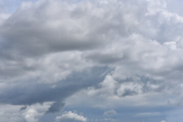 Beautiful sky. Cumulonimbus cloud and cirrus cloud