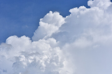 Beautiful sky. Cumulonimbus cloud and cirrus cloud
