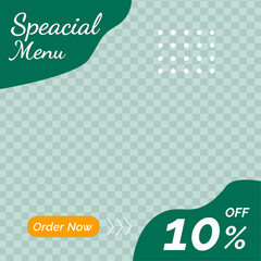 Restaurant instagram template for social media post