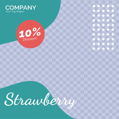 Restaurant instagram template for social media post