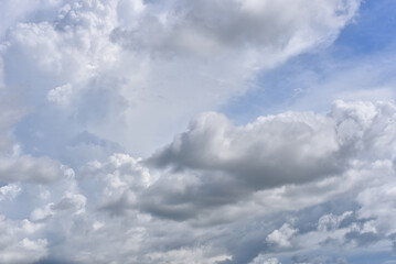 Beautiful sky. Cumulonimbus cloud and cirrus cloud