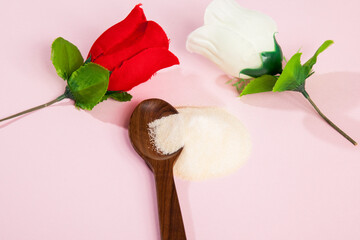 Hydrolyzed collagen protein. Additional protein intake. Natural beauty and health supplement for skin, bones, joints and intestine