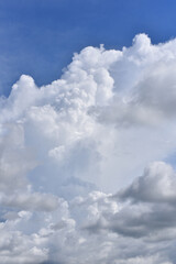 Beautiful sky. Cumulonimbus cloud and cirrus cloud