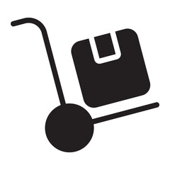 trolley glyph icon