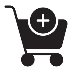 add cart glyph icon