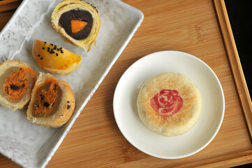 Chinese pastry or moon cake