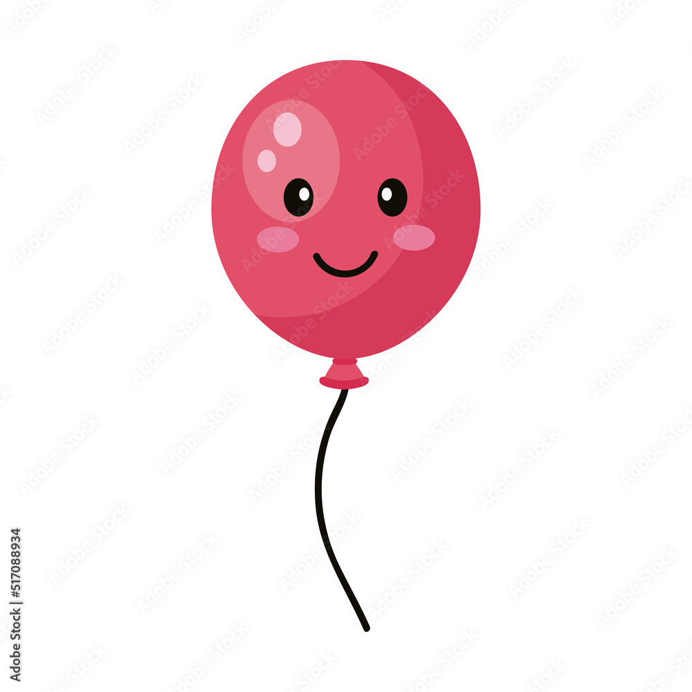 Canvas Prints red balloon helium kawaii