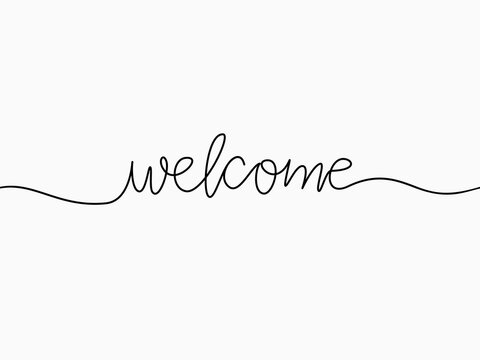 simple black July calligraphic continuous lettering text line welcome theme element for header background, banner, cover, card, label, wallpaper. wrapping paper. seamless font vector design.