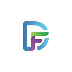 Letter df modern logo design
