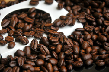 Coffee Beans and cup