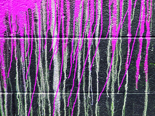 Dripping paint from graffiti