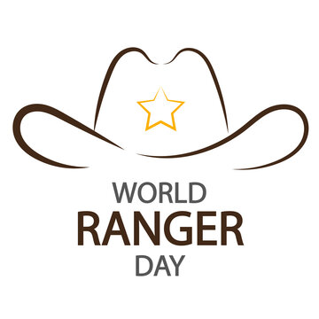 World Ranger Day Hat, Vector Art Illustration.