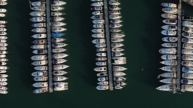 ayvalik cunda Marina drone shot and castle, Balikesir ,TURKEY. High quality 4k footage