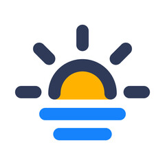 Sunrise Sign with Shady Icon